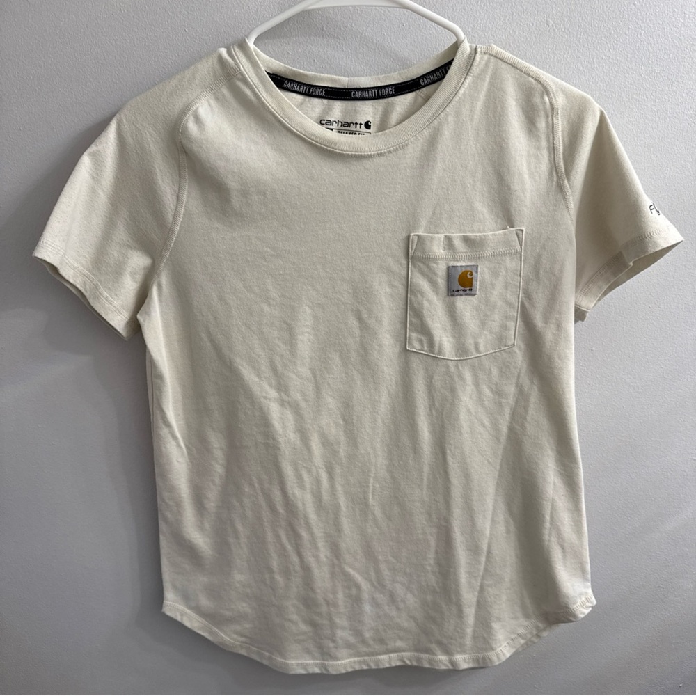 Carhartt Off-White Tee with Logo Patch